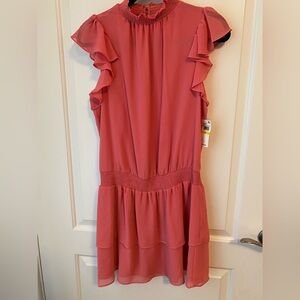 1. State Coral Ruffled Blouse